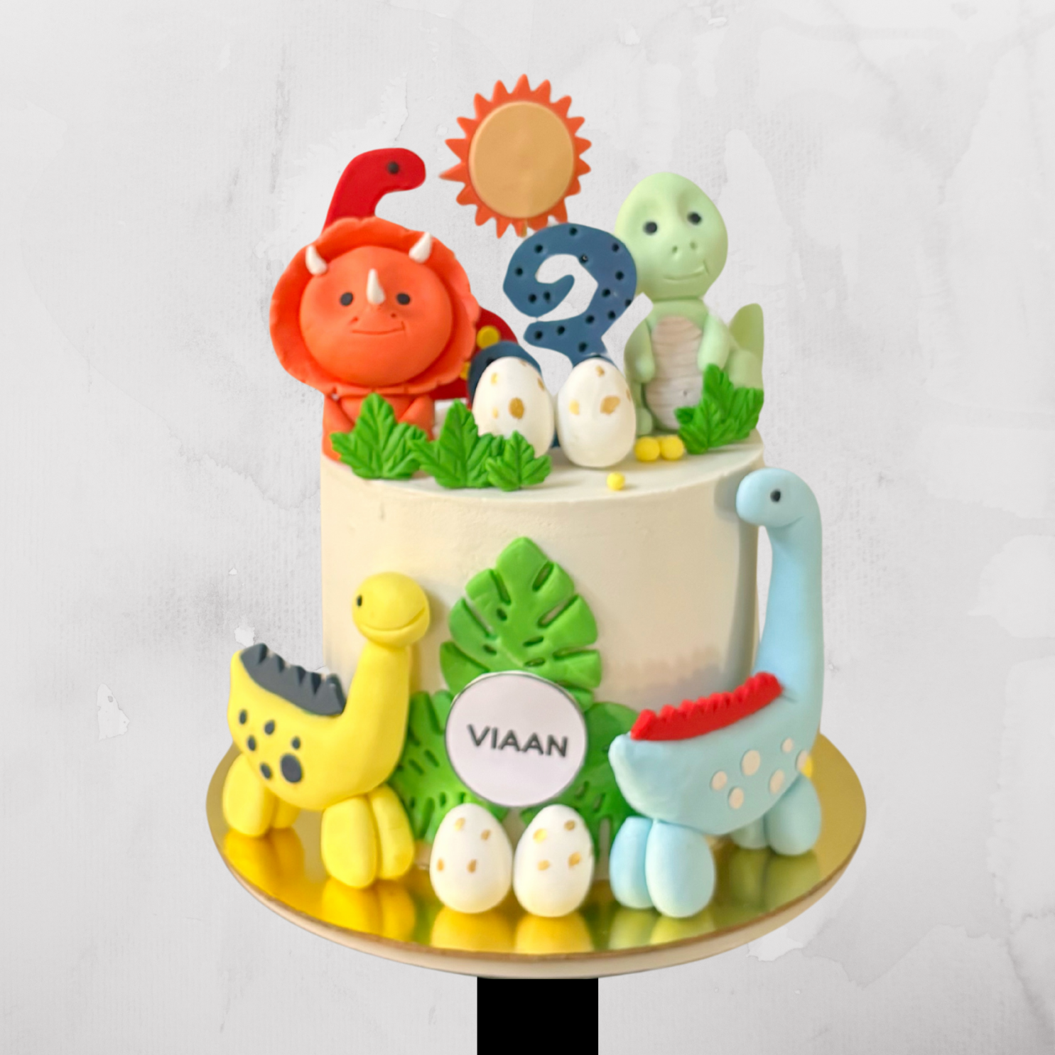 Cute Dino Egg Hunt Cake
